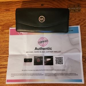 Michael Kors Black Soft Leather Logo Wallet